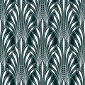 Vector Seamless Pattern. Lace Print. Palms. Royalty Free Stock Photo